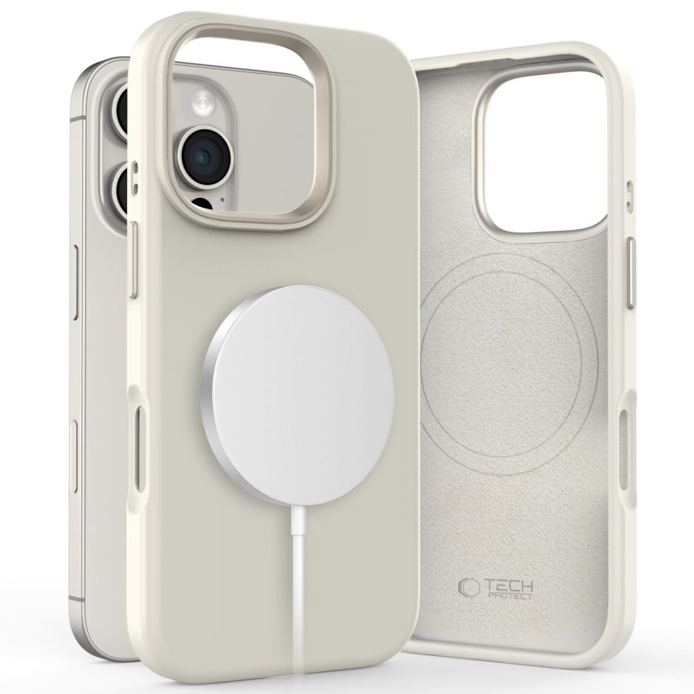 Tech - Protect iPhone 16 Pro Max Silicone Pure Θήκη Σιλικόνης TPU με MagSafe - Cosmic Latte