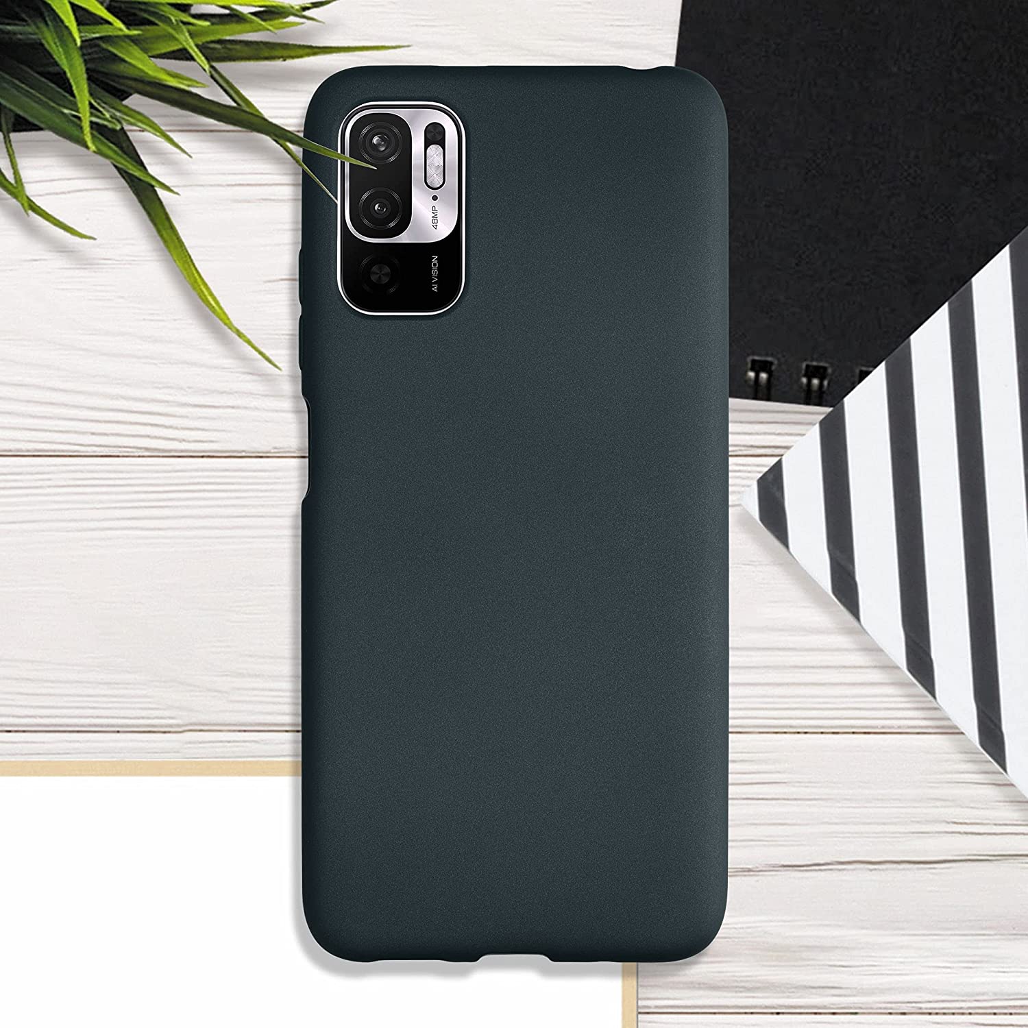 KW Xiaomi Redmi Note 10 5G / Poco M3 Pro 5G Θήκη Σιλικόνης TPU - Metallic Petrol - 54949.14