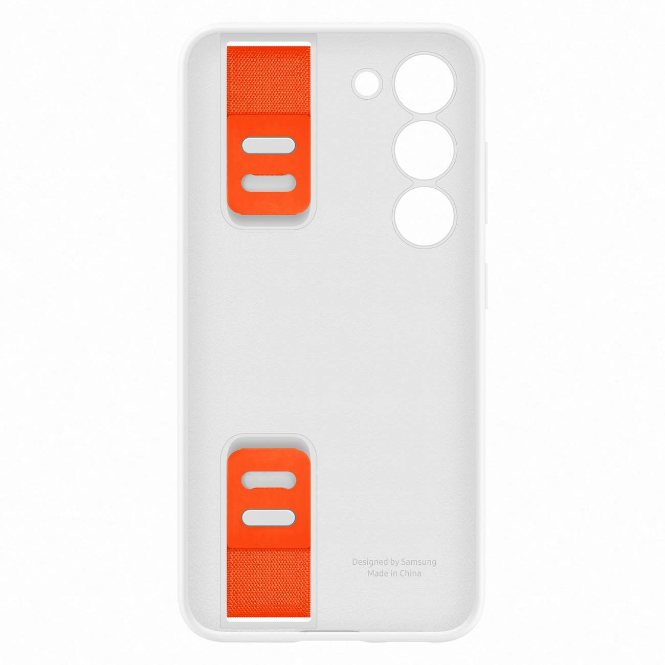 Samsung Silicone Grip Cover Samsung Galaxy S23 Θήκη Σιλικόνης με Finger Holder - White - EF - GS911TWEGWW