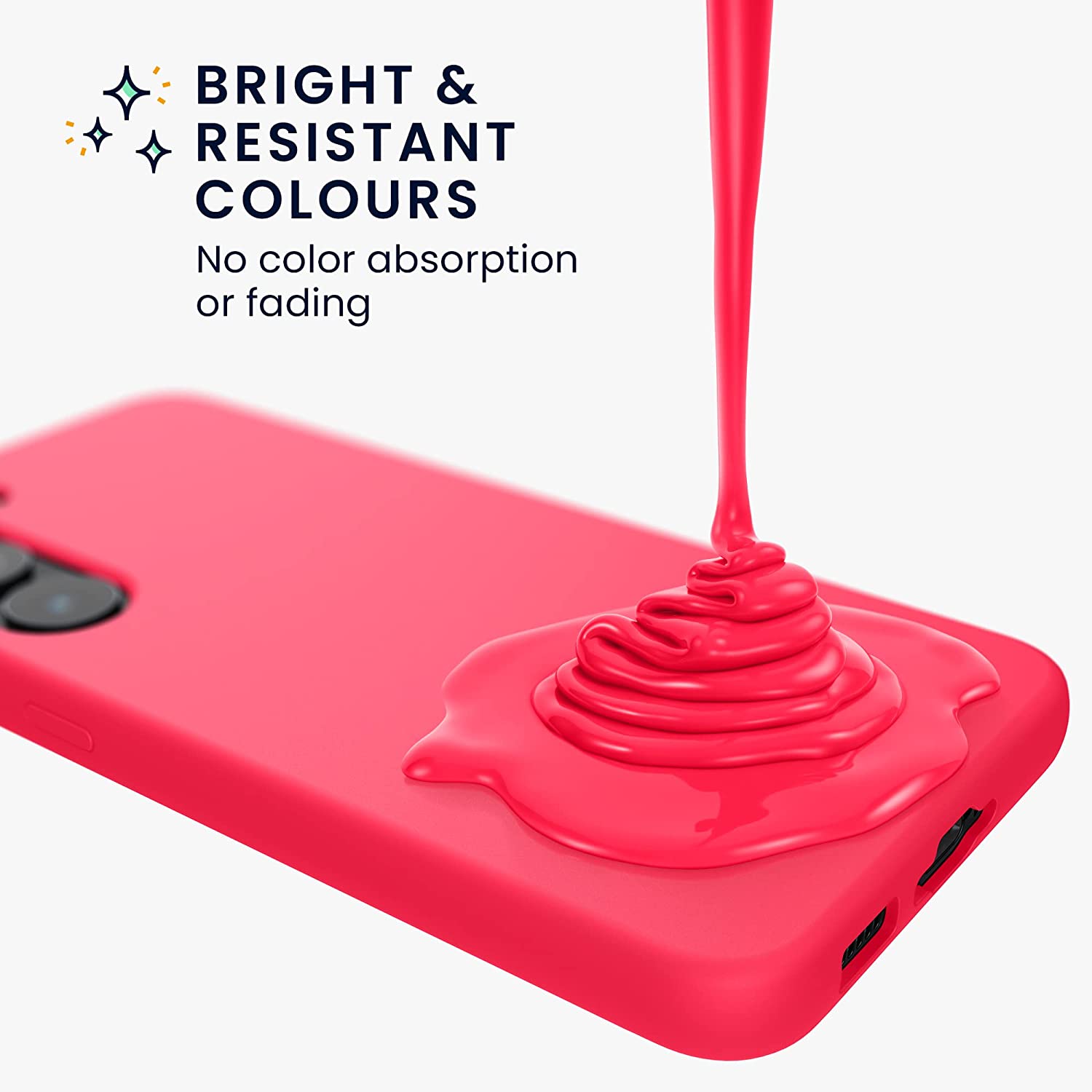 KW Samsung Galaxy S23 Plus Θήκη Σιλικόνης Rubberized TPU - Neon Pink - 60274.77