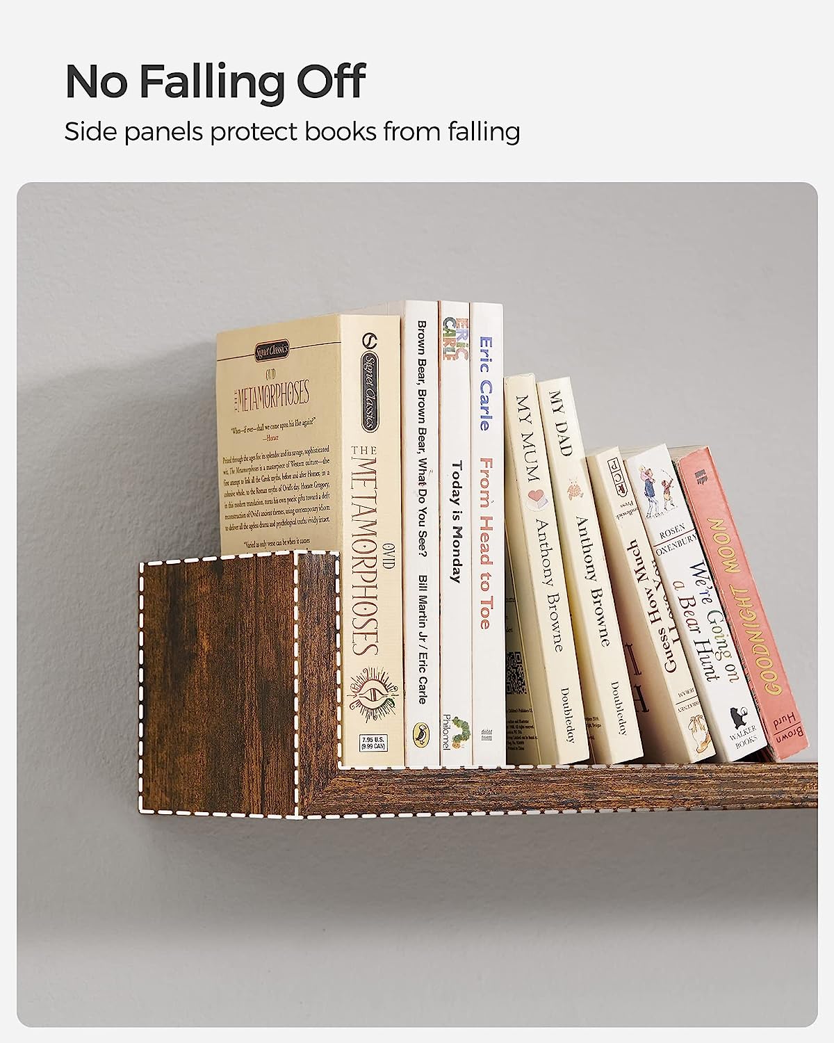 Songmics Σετ 3 Ράφια Διαφορετικού Μεγέθους - ‎Rustic Brown - LWS066T01