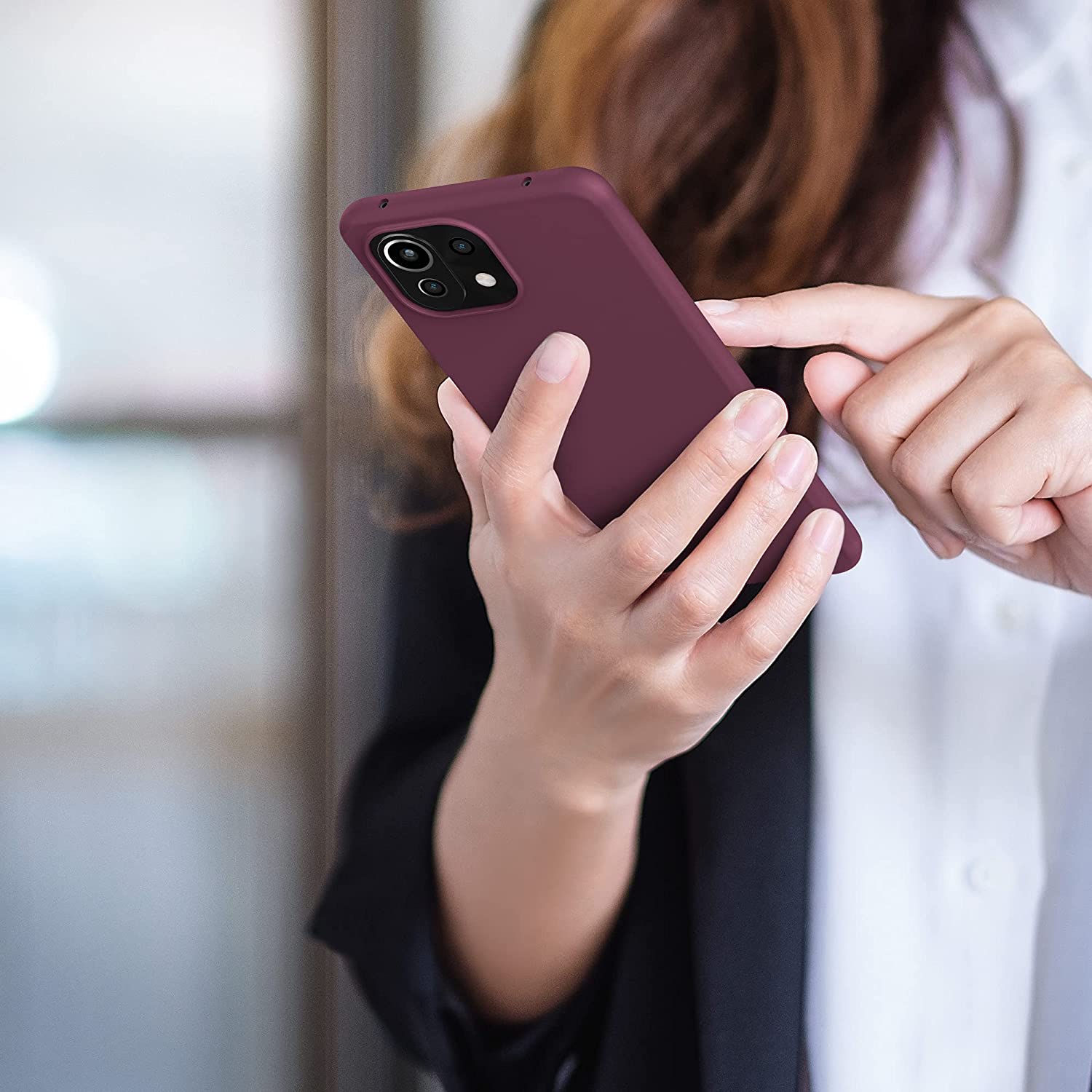 KW Xiaomi Mi 11 Lite / Mi 11 Lite 5G Θήκη Σιλικόνης TPU - Bordeaux Purple - 54726.187