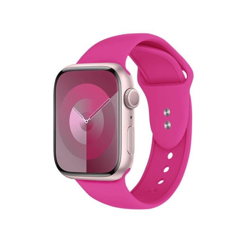 Crong Λουράκι Apple Watch 2/3/4/5/6/7/8/9/10/11 - SE (1/2/3) - 38/40/41/42mm Σιλικόνης - Liquid Strap - Pink