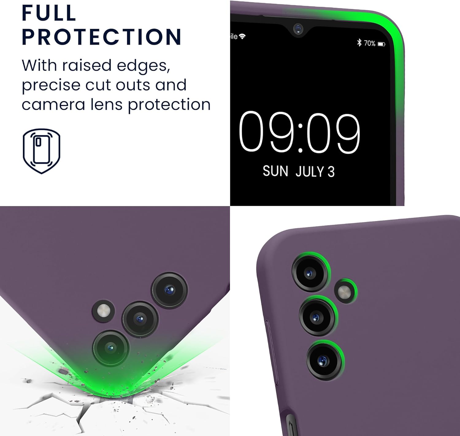 KW Samsung Galaxy A14 5G Θήκη Σιλικόνης Rubberized TPU - Light Iris