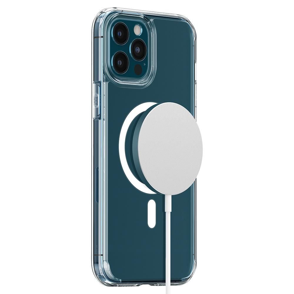 Spigen iPhone 12 Pro Max Ultra Hybrid Mag Σκληρή Θήκη με Πλαίσιο Σιλικόνης Και MagSafe - White / Διάφανη