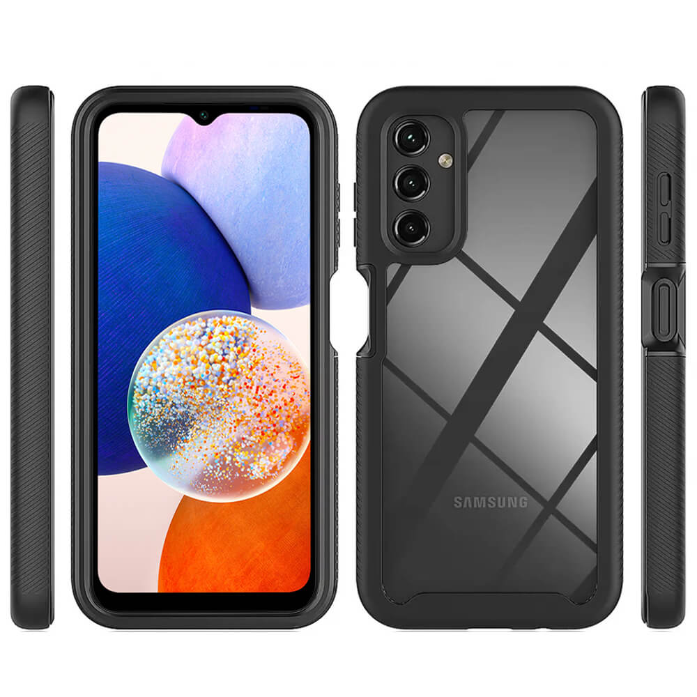Techsuit Samsung Galaxy A14 5G Defense 360 Pro Θήκη 360 Full Body με Προστασία Οθόνης - Black / Διάφανη