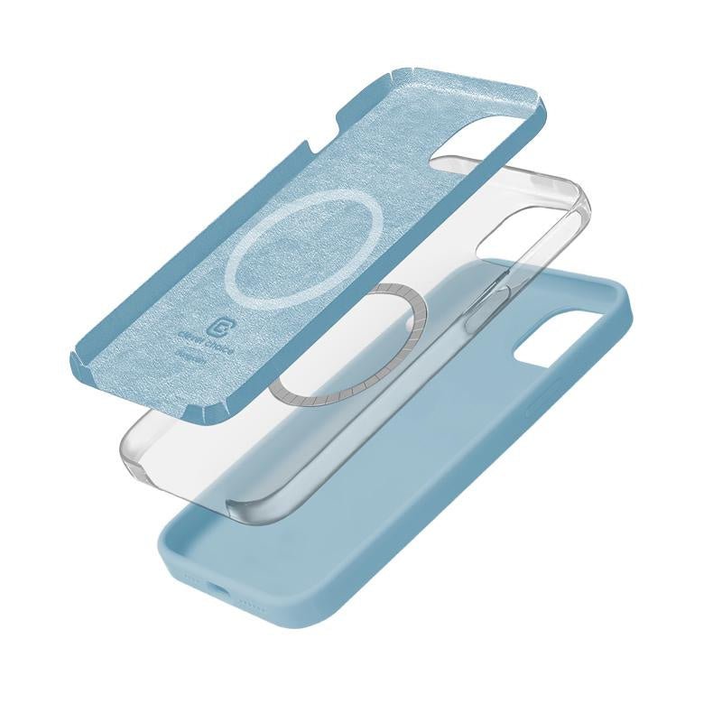 Crong iPhone 15 Color Cover Magnetic - Θήκη Σιλικόνης με MagSafe - Blue