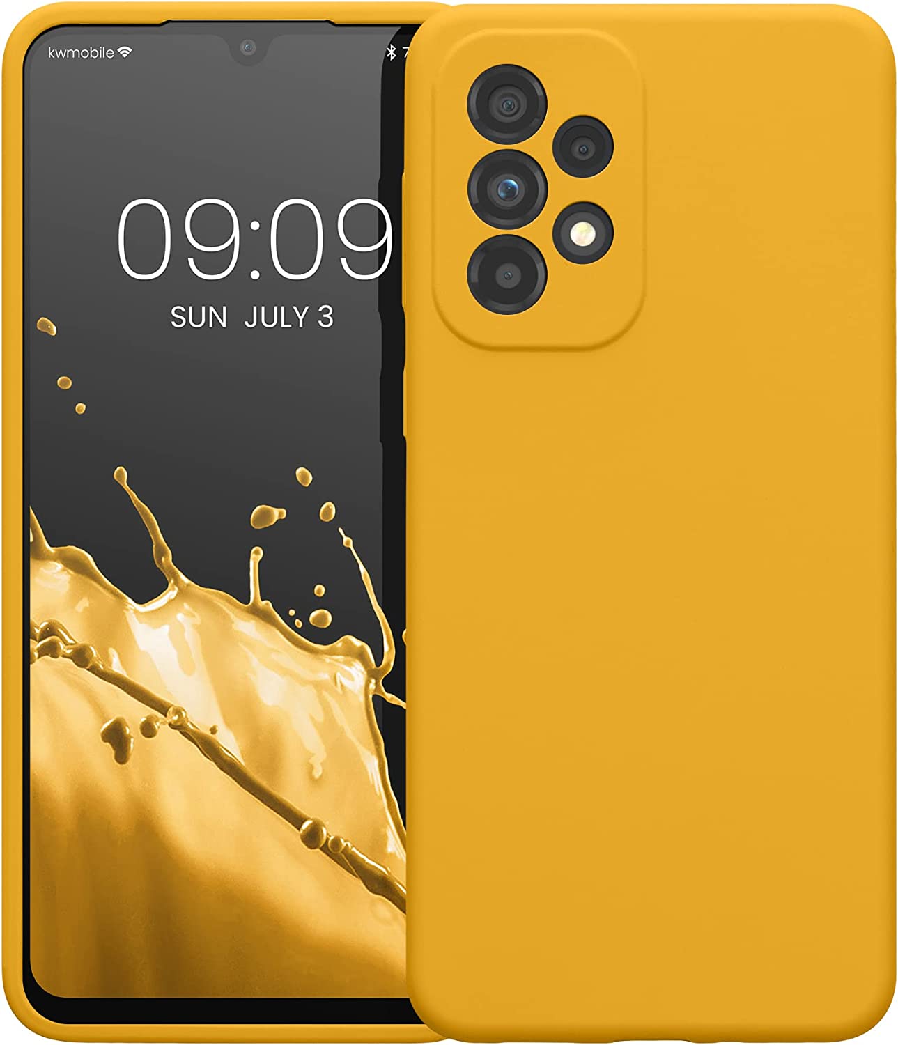 KW Samsung Galaxy A33 5G Θήκη Σιλικόνης Rubberized TPU - Honey Yellow - 57833.143