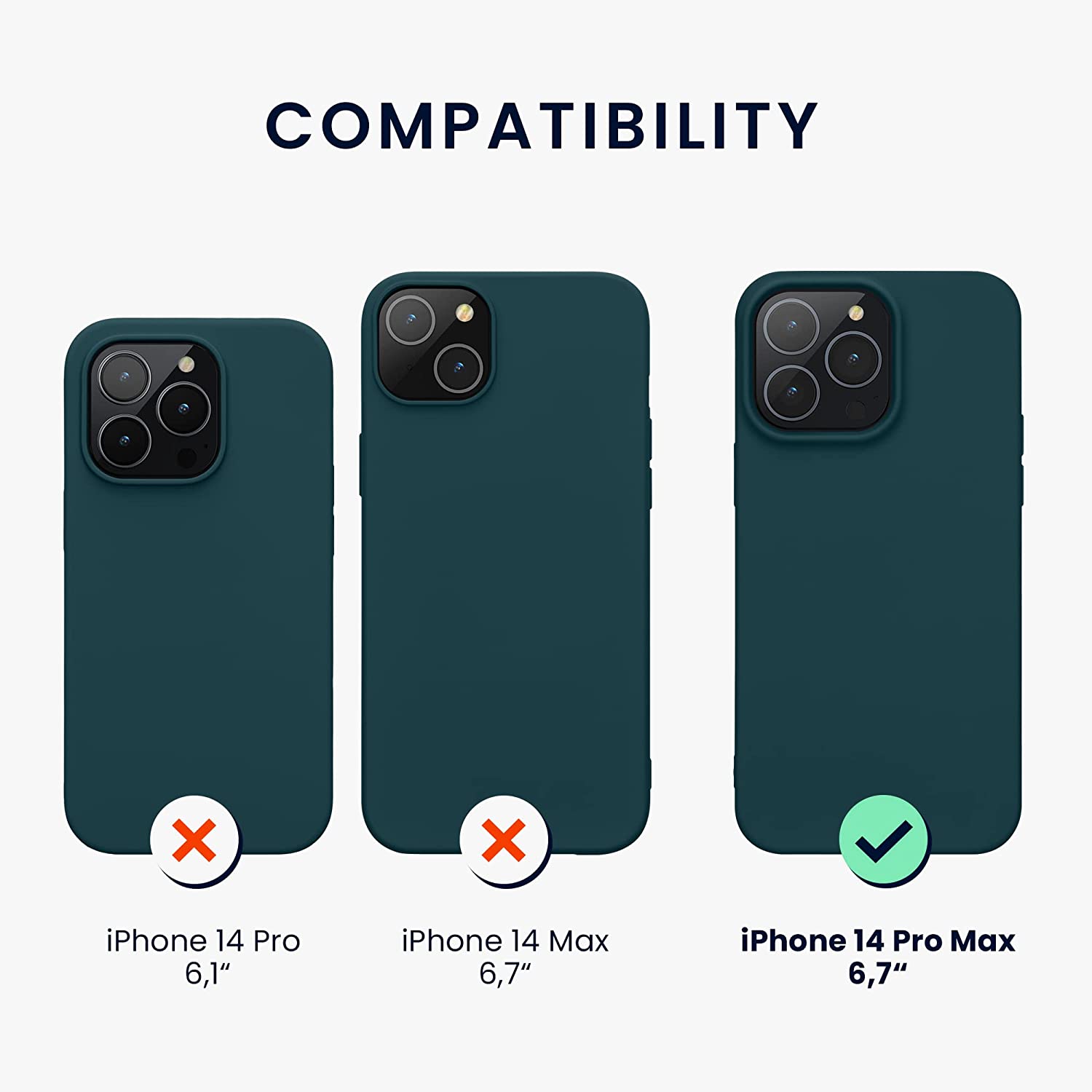 KW iPhone 14 Pro Max Λεπτή Θήκη Σιλικόνης TPU - Teal Matte - 59078.57