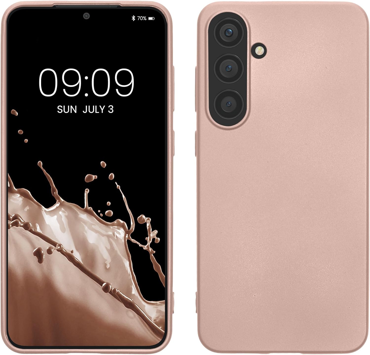 KW Samsung Galaxy S24 Θήκη Σιλικόνης TPU - Metallic Rose Gold