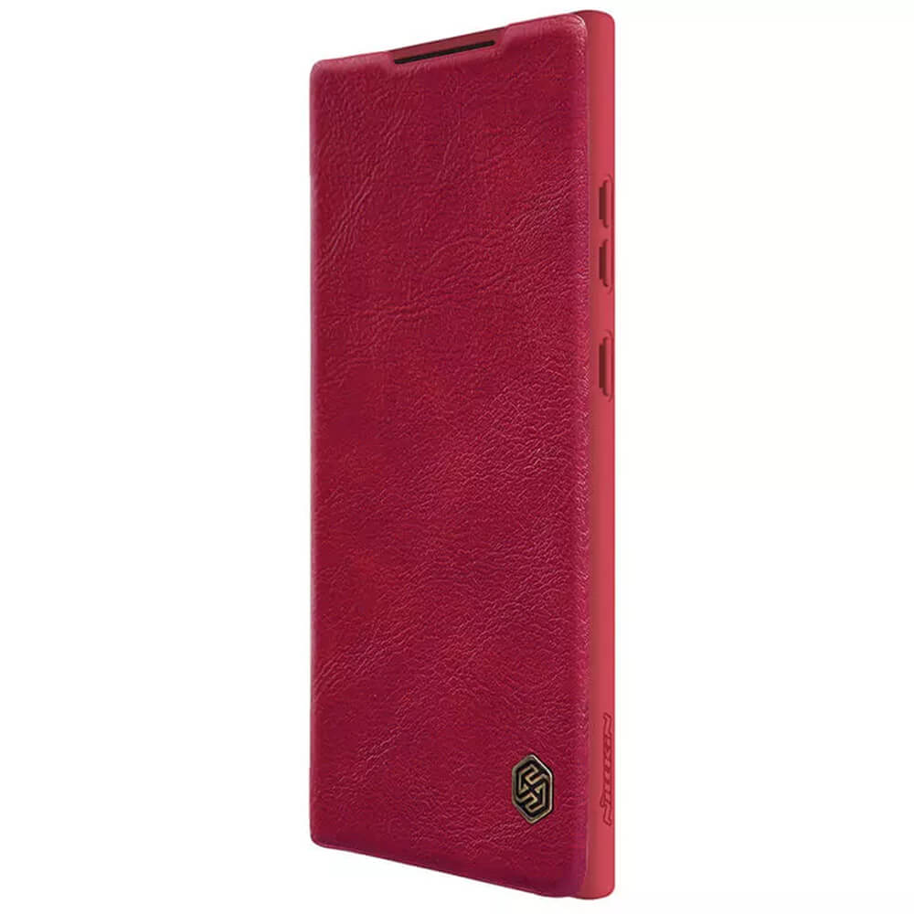 Nillkin Samsung Galaxy S23 Ultra Qin Leather Pro Flip Book Case with Camera Protection Θήκη Βιβλίο με Κάλυμμα για την Κάμερα - Red
