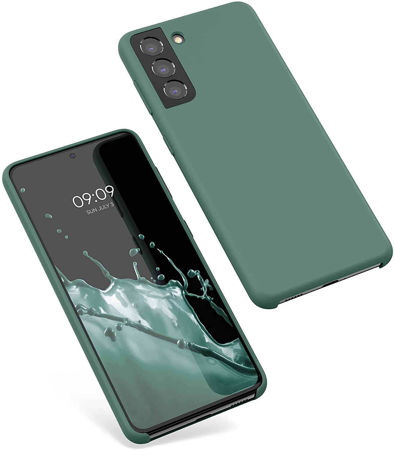 KW Samsung Galaxy S21 Θήκη Σιλικόνης Rubber TPU - Forest Green - 54056.166