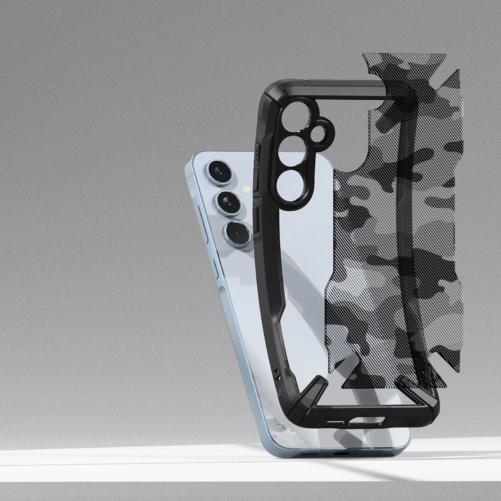 Ringke Samsung Galaxy A55 5G Fusion X Σκληρή Θήκη με Πλαίσιο Σιλικόνης - Camo Black
