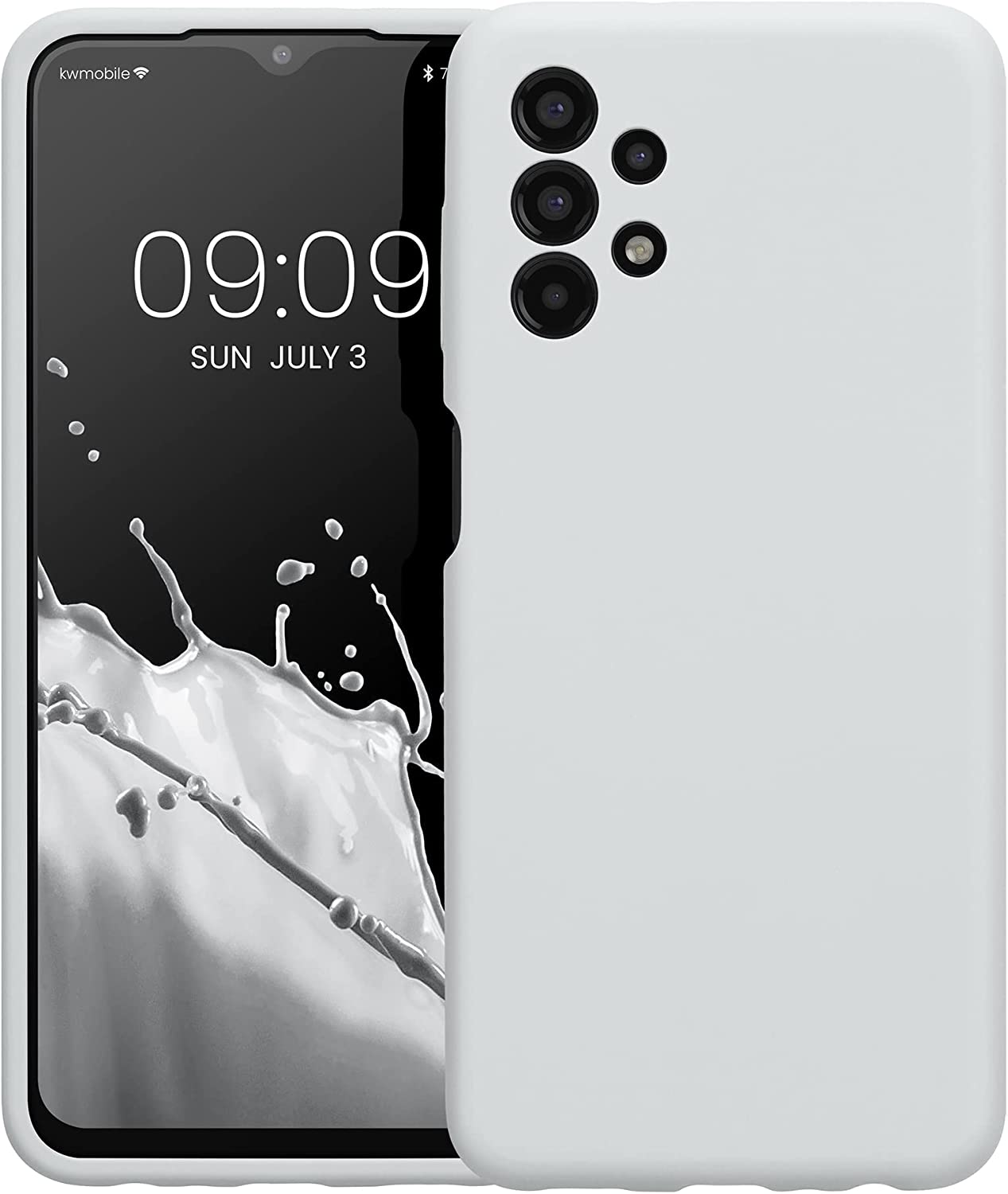 KW Samsung Galaxy A13 4G Θήκη Σιλικόνης Rubberized TPU - White Matte - 57832.48