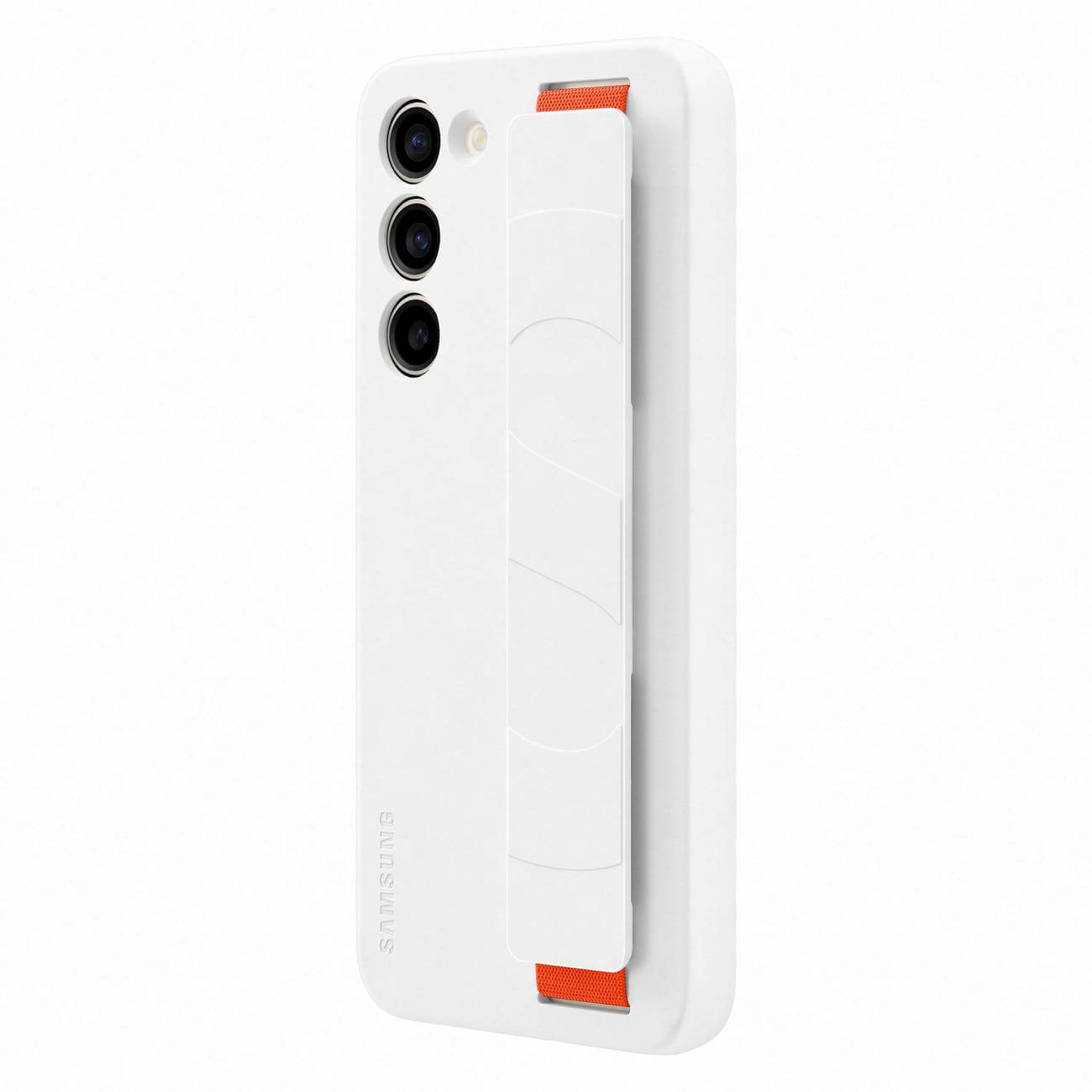 Samsung Silicone Grip Cover Samsung Galaxy S23+ Θήκη Σιλικόνης με Finger Holder - White - EF - GS916TWEGWW