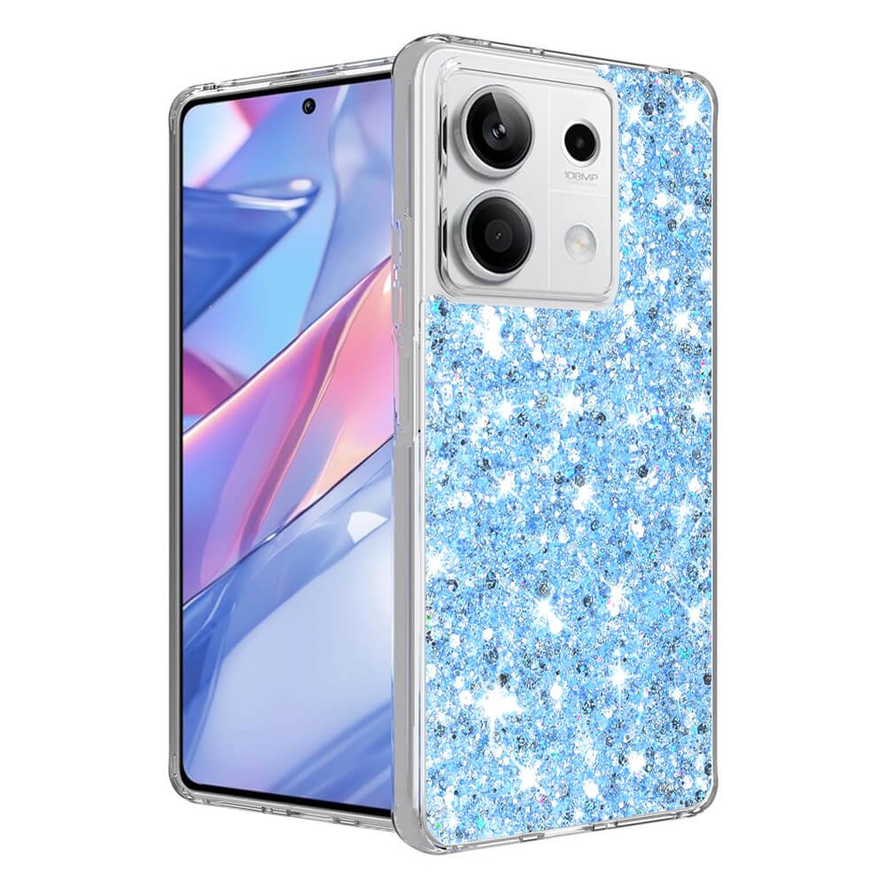 Techsuit Xiaomi Redmi Note 13 5G - Sparkly Glitter - Σκληρή Θήκη με Πλαίσιο Σιλικόνης - Blue