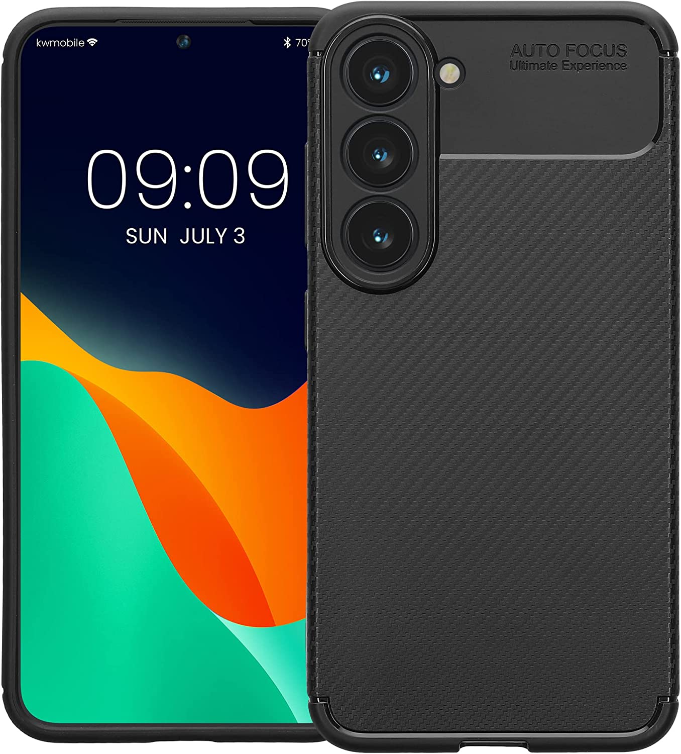 KW Samsung Galaxy S23 Θήκη Σιλικόνης Carbon - Black - 60332.04
