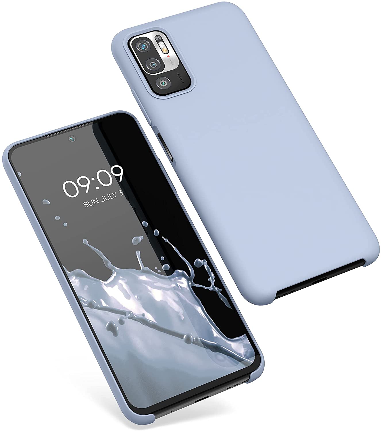 KW Xiaomi Redmi Note 10 5G / Poco M3 Pro 5G Θήκη Σιλικόνης Rubber TPU - Matte Light Blue - 54948.58