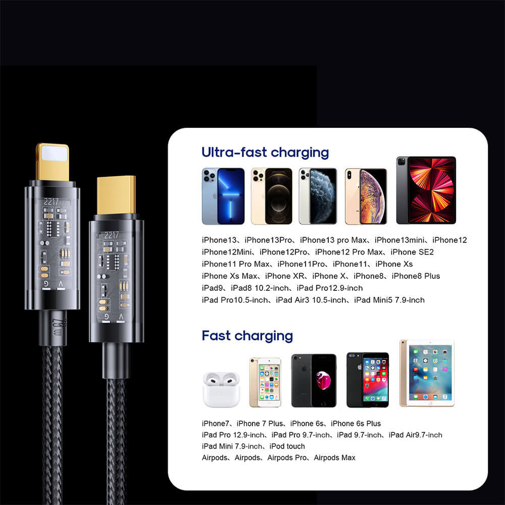 Joyroom S - CL020A12 PD 20W - Καλώδιο Δεδομένων και Φόρτισης Type - C to Lightning 1.2M - Black