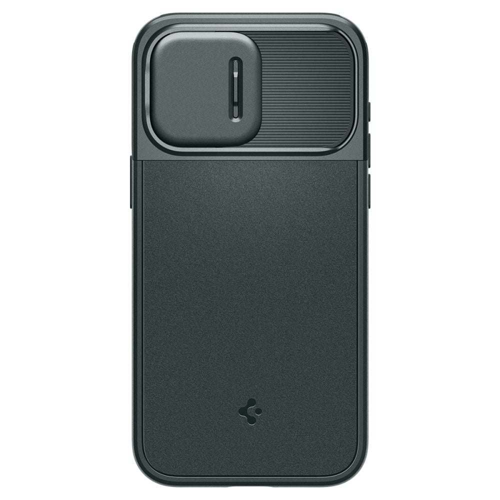Spigen iPhone 15 Pro Optik Armor Mag Θήκη Σιλικόνης με Κάλυμμα για την Κάμερα και MagSafe - Abyss Green