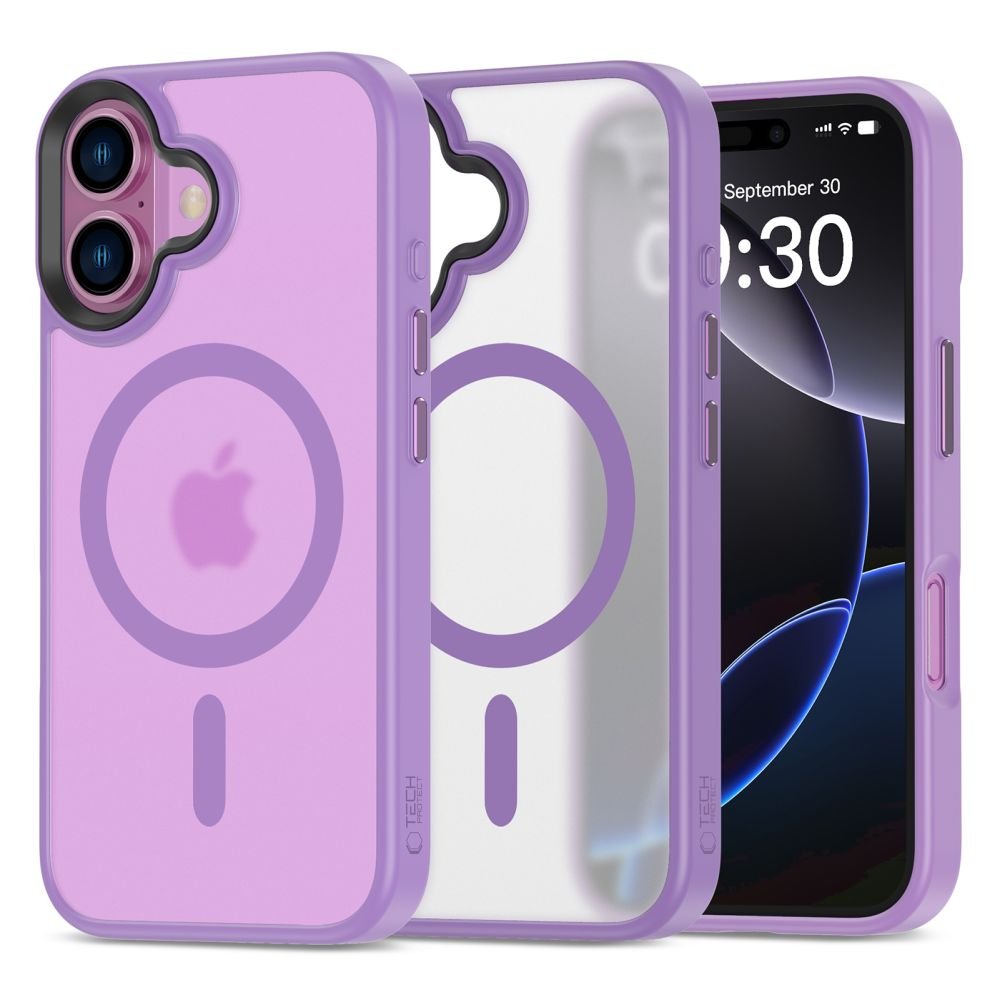 Tech - Protect iPhone 16 MagMat Σκληρή Θήκη με Πλαίσιο Σιλικόνης και MagSafe - Matte Mauve