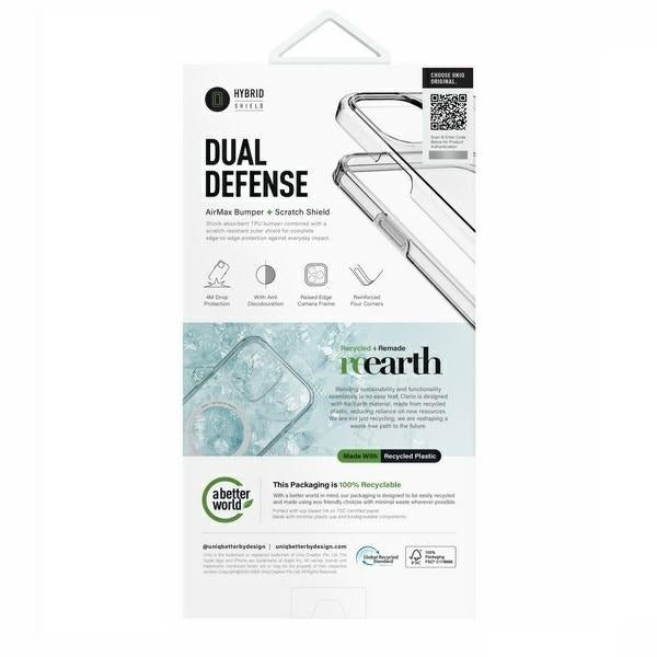 Uniq iPhone 16 Pro Max Clario Eco - Friendly Σκληρή Θήκη με Πλαίσιο Σιλικόνης και MagSafe - Ημιδιάφανη / Smoke