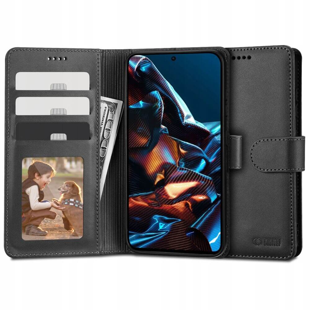 Tech - Protect Xiaomi Redmi Note 12 Pro / Xiaomi Poco X5 Pro 5G Θήκη Πορτοφόλι Stand από Δερματίνη - Black