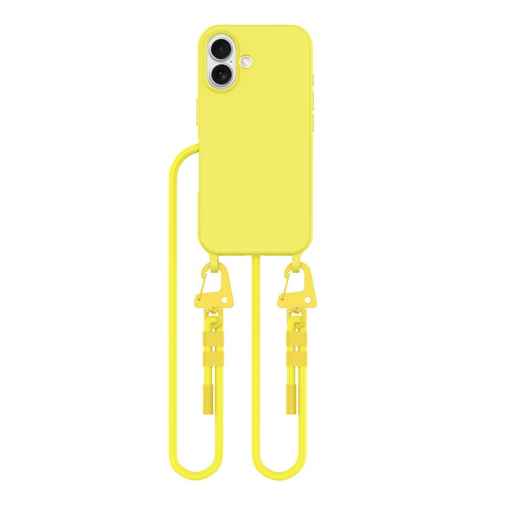 Tech - Protect iPhone 16 MagNecklace - MagSafe Θήκη Σιλικόνης TPU με Pυθμιζόμενο Αποσπώμενο Κορδόνι - Canary Yellow