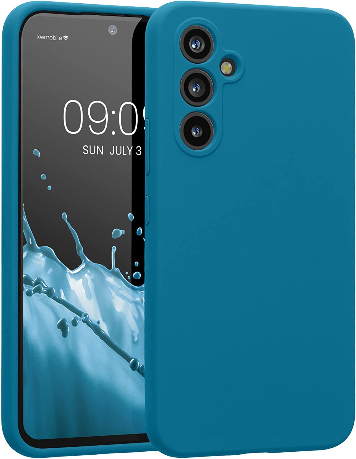 KW Samsung Galaxy A54 5G Θήκη Σιλικόνης Rubberized TPU - Blue Reef - 60795.228