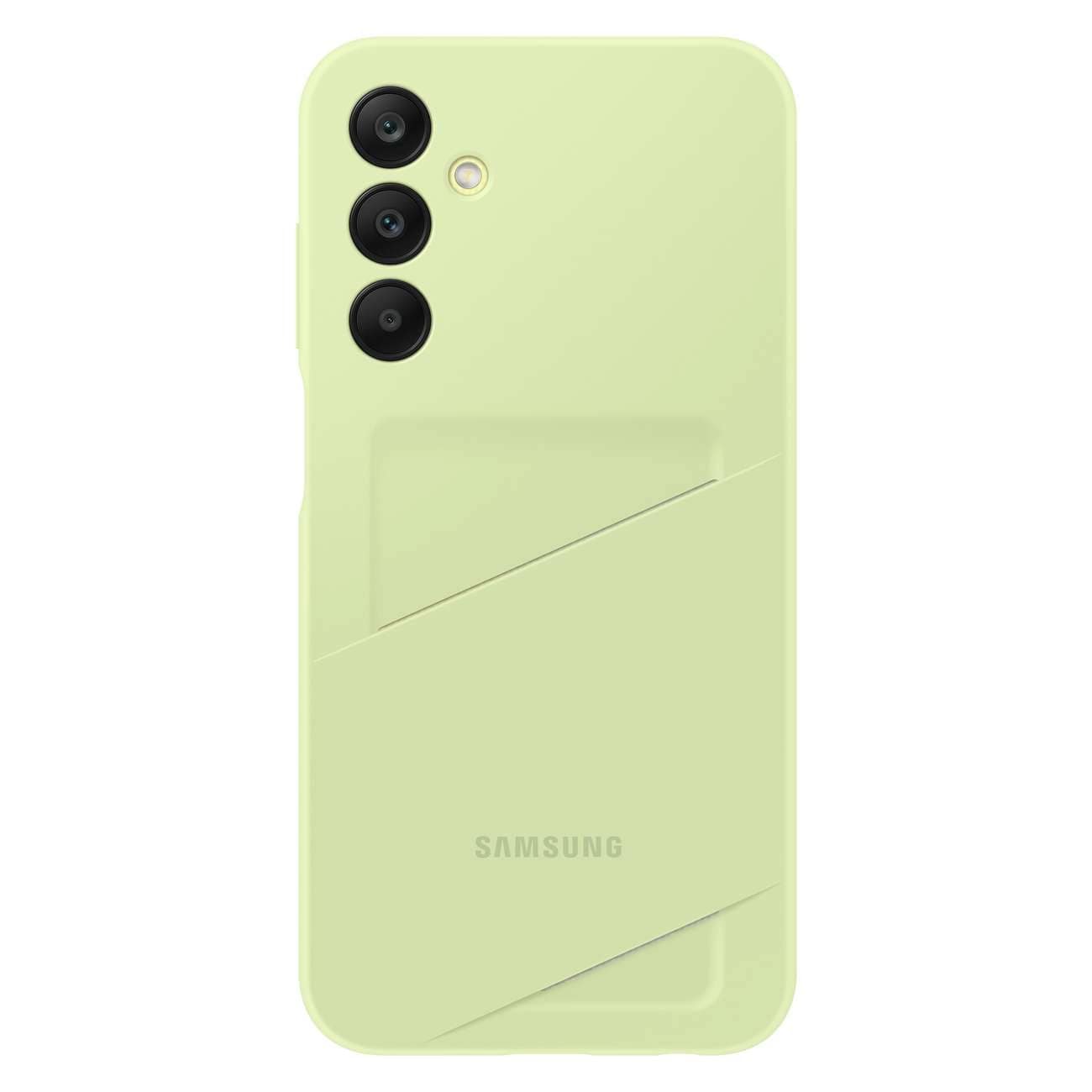 Samsung Card Slot Cover Samsung Galaxy A15 4G / A15 5G Θήκη Σιλικόνης με Υποδοχή για Κάρτα - Lime - EF - OA156TMEGWW