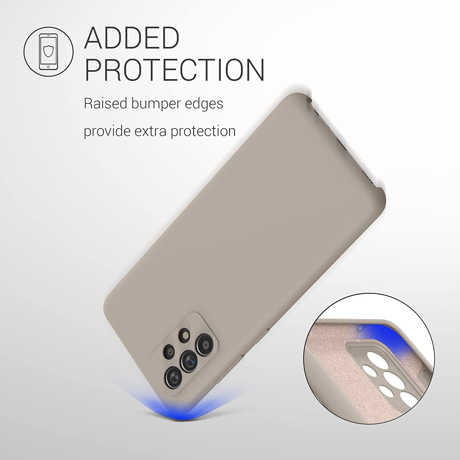KW Samsung Galaxy A52 / A52 5G / A52s 5G Θήκη Σιλικόνης Rubber TPU - Taupe - 54347.43
