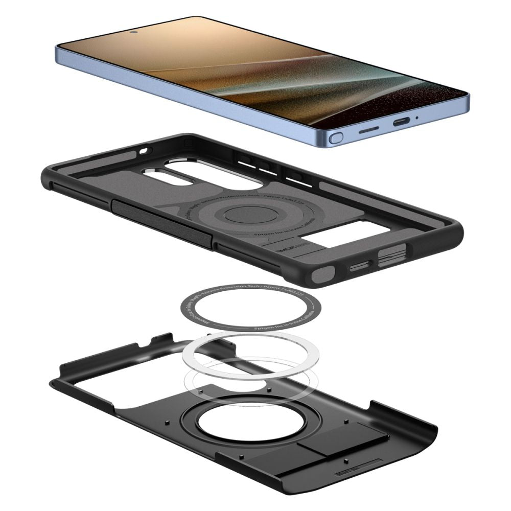 Spigen Samsung Galaxy S25 Ultra Slim Armor Mag Σκληρή Θήκη με Stand και MagSafe - Black