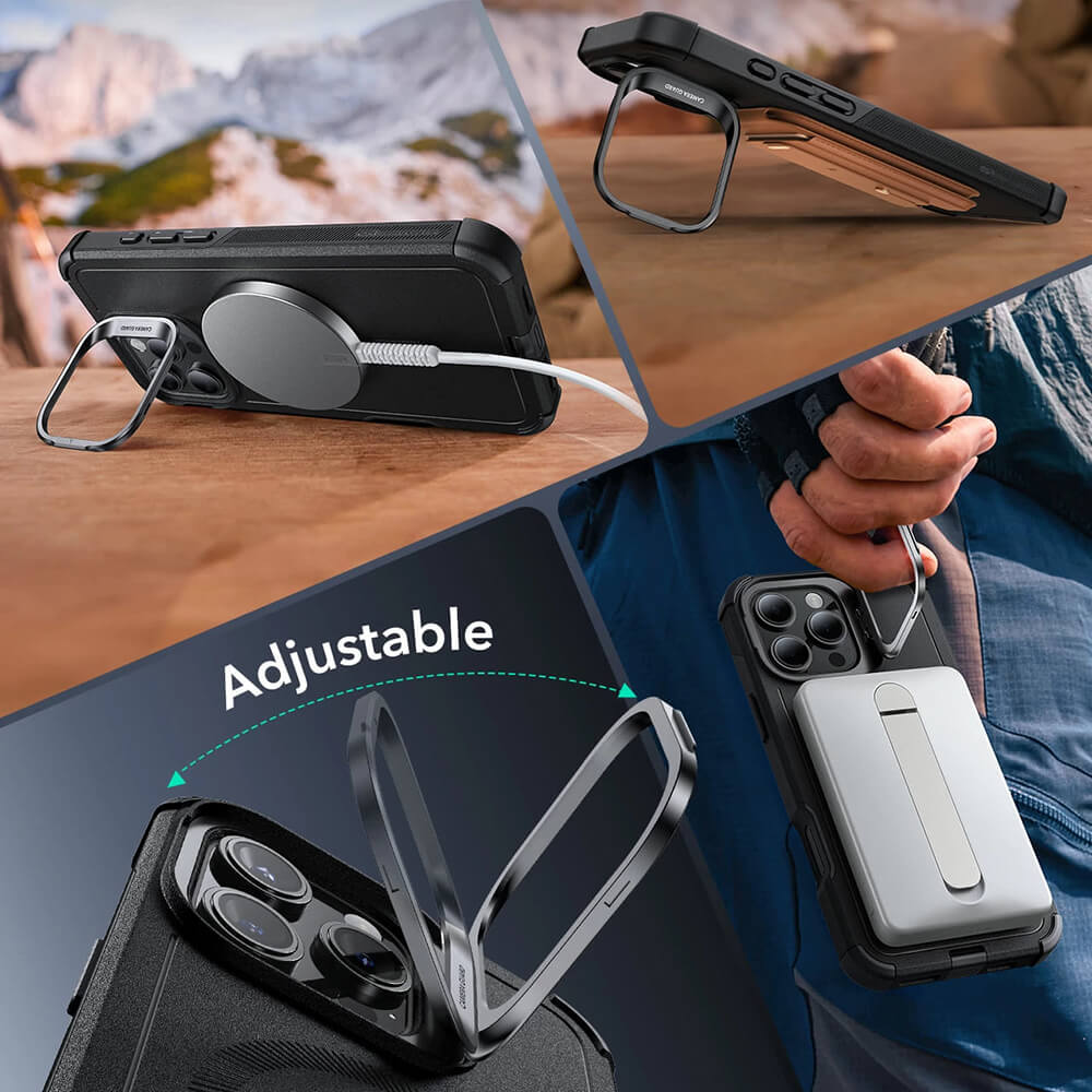 ESR iPhone 16 Pro Max Cyber Armor Kickstand Σκληρή Θήκη με Stand και MagSafe - Black