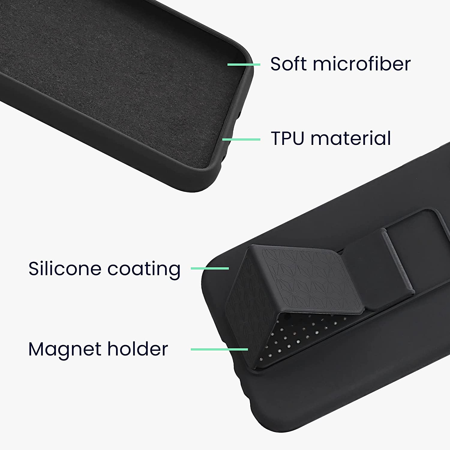 KW iPhone 14 Plus Θήκη Σιλικόνης TPU με Finger Holder - Lavender - 60411.108