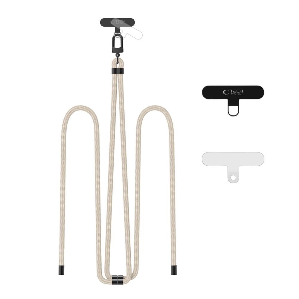 Tech - Protect C7S Rope CrossBody Strap - Universal Λουράκι για Θήκη Κινητού - Taupe / Black