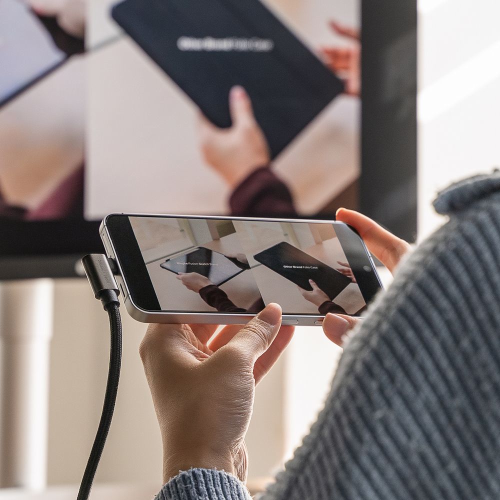 Ringke 3.2 Gen 2x2 PD 240W 5A 90 Degree - Καλώδιο Δεδομένων και Φόρτισης Type - C to Type - C - 1m - Black