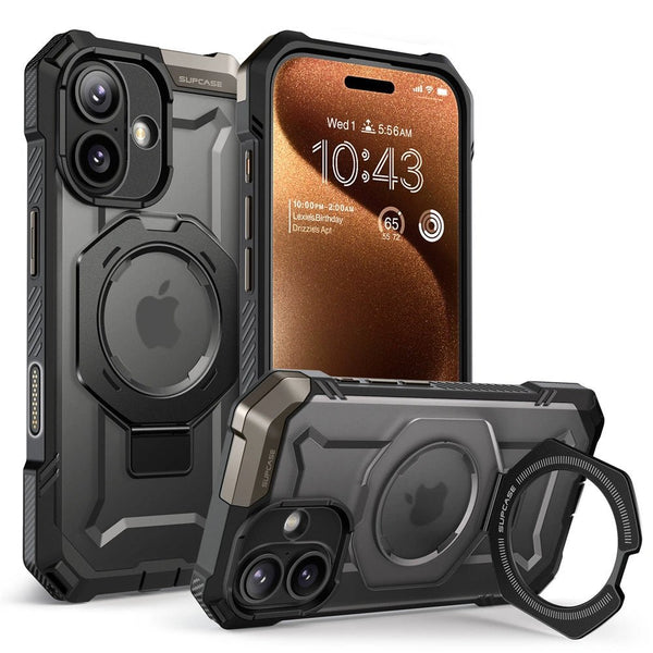 Supcase iPhone 17 - UB Grip Mag - Σκληρή Θήκη με MagSafe και Stand - Black