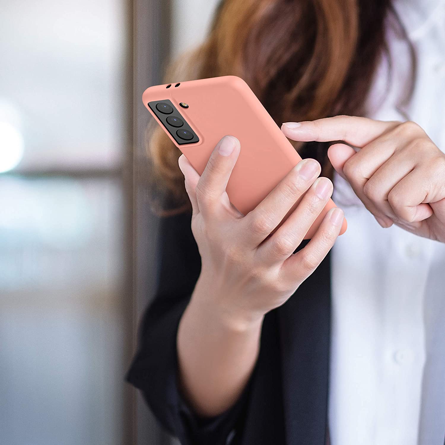 KW Samsung Galaxy S21 Θήκη Σιλικόνης TPU - Coral Matte - 54055.56