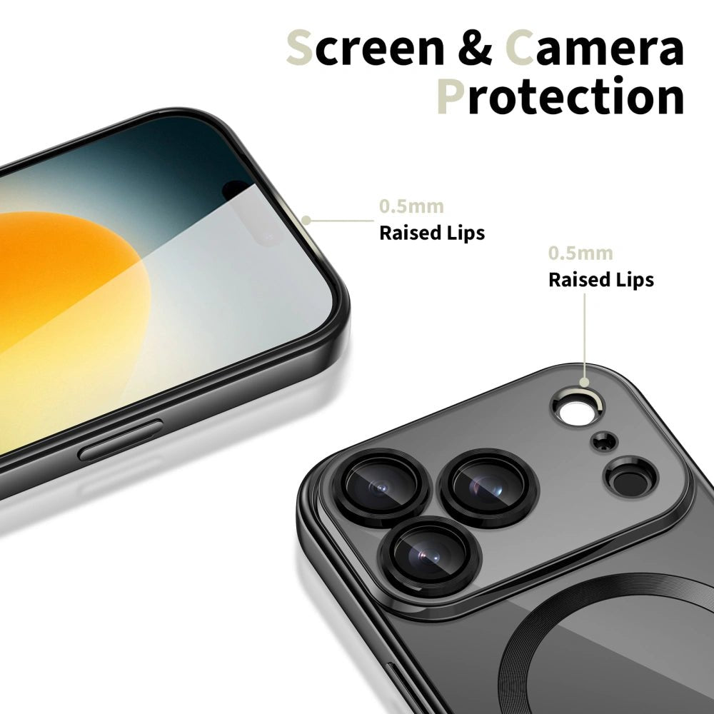 Tech - Protect iPhone 17 Pro Max MagFlex - Θήκη Σιλικόνης TPU με MagSafe - Διάφανη / Shiny Black