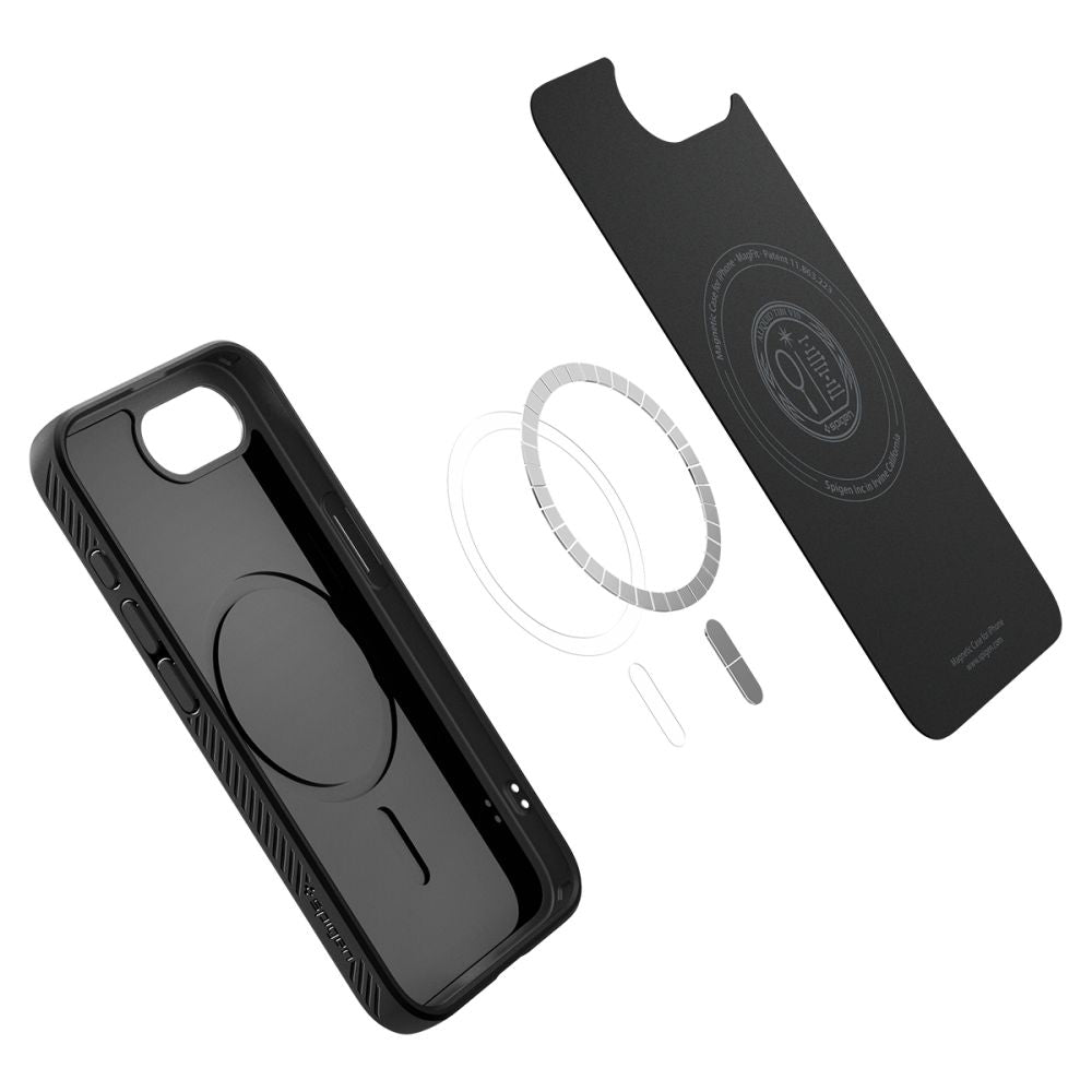 Spigen iPhone 16e Liquid Air Mag - Θήκη Σιλικόνης με Magsafe - Matte Black