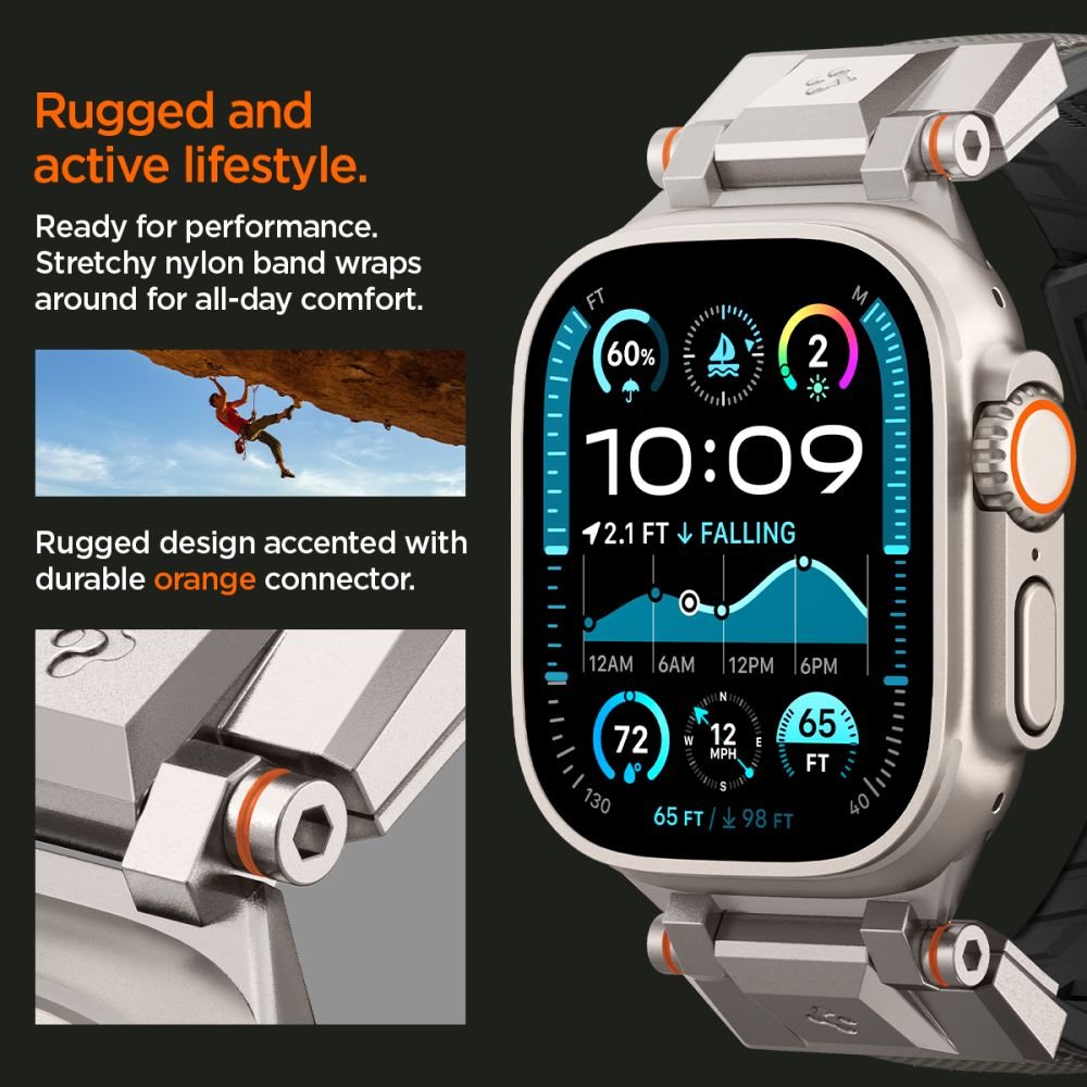 Spigen Λουράκι Apple Watch 8/9/10/11 - SE (1/2/3) - Ultra (1/2/3) – 44/45/46/49mm DuraPro Armor - Grey