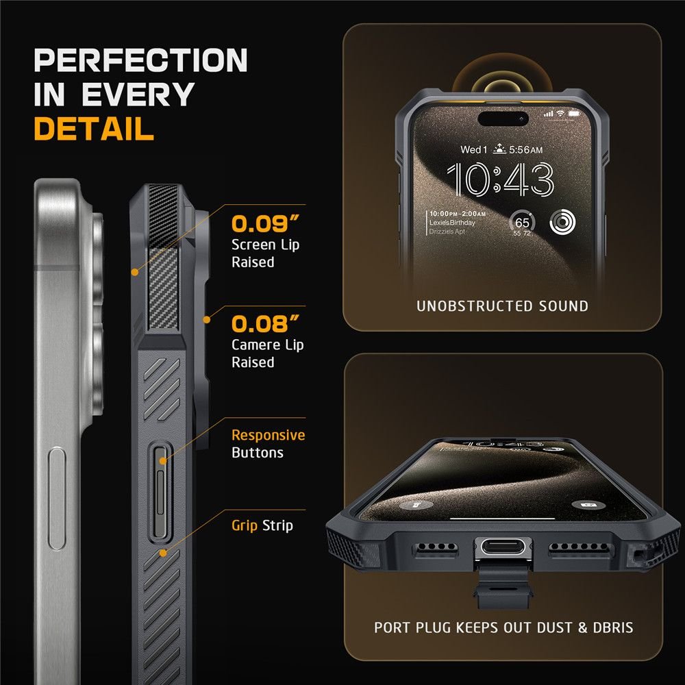 Supcase iPhone 16 Pro Max UB Grip Mag Σκληρή Θήκη με MagSafe και Stand - Grey