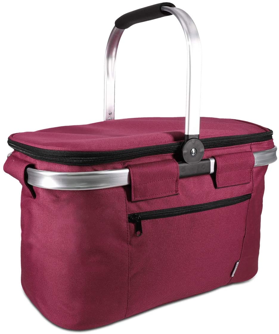 Navaris Πτυσσόμενη Ισοθερμική Τσάντα Πικ - Νικ - Bordeaux - 45859.13
