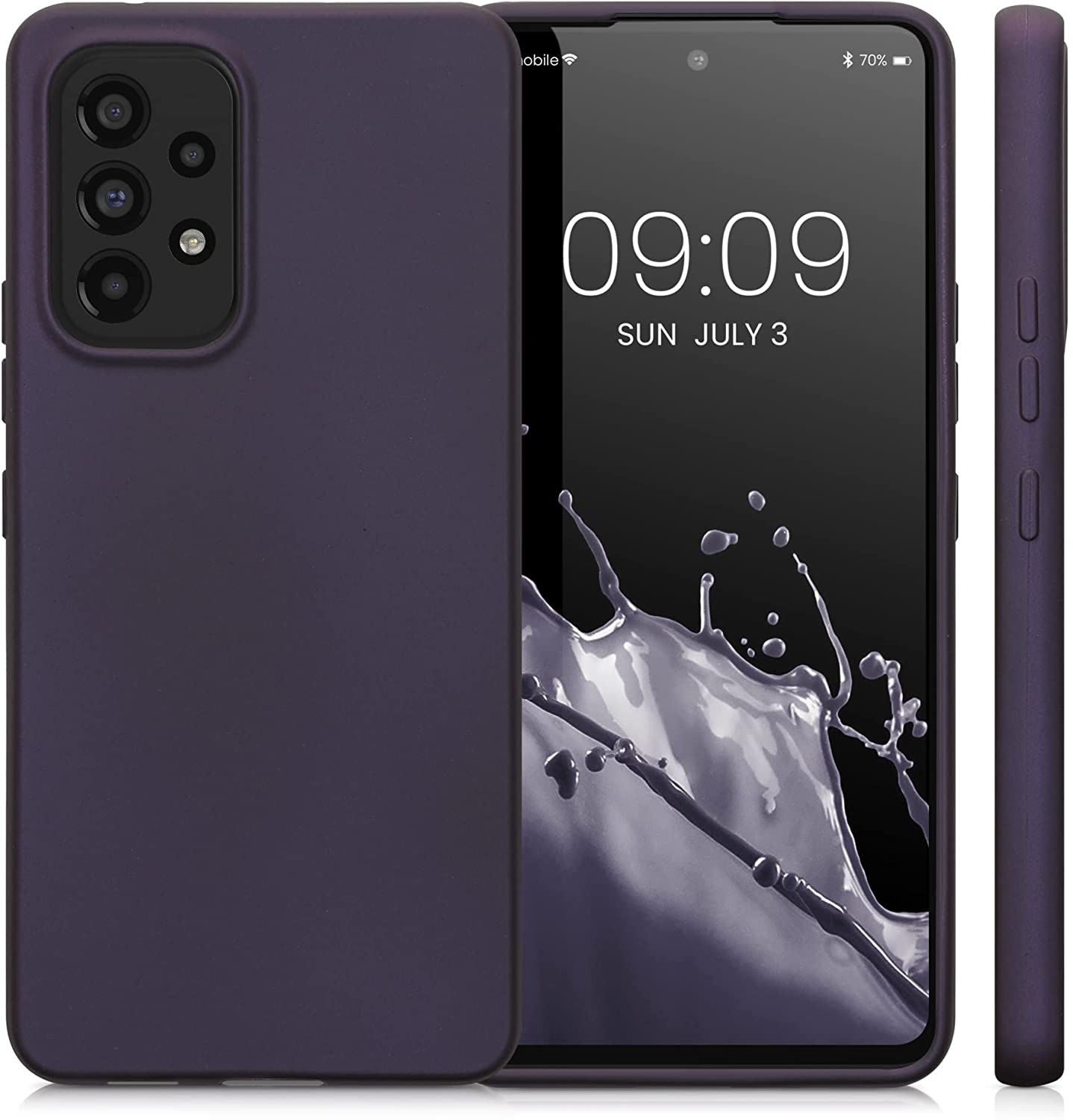 KW Samsung Galaxy A53 5G Θήκη Σιλικόνης TPU - Metallic Berry - 57958.115