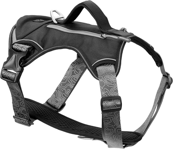 Navaris Σαμαράκι Σκύλου με Ανακλαστικές Λωρίδες - Large - 33 x 30 x 1,2 cm - Dark Grey - 56134.19.3