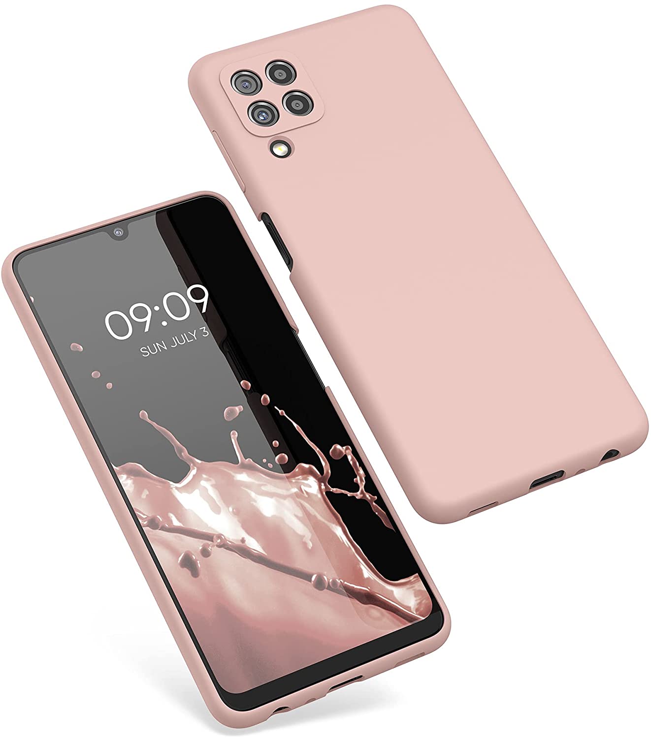 KW Samsung Galaxy A22 4G Θήκη Σιλικόνης Rubberized TPU - Dusky Pink Matt - 55500.52