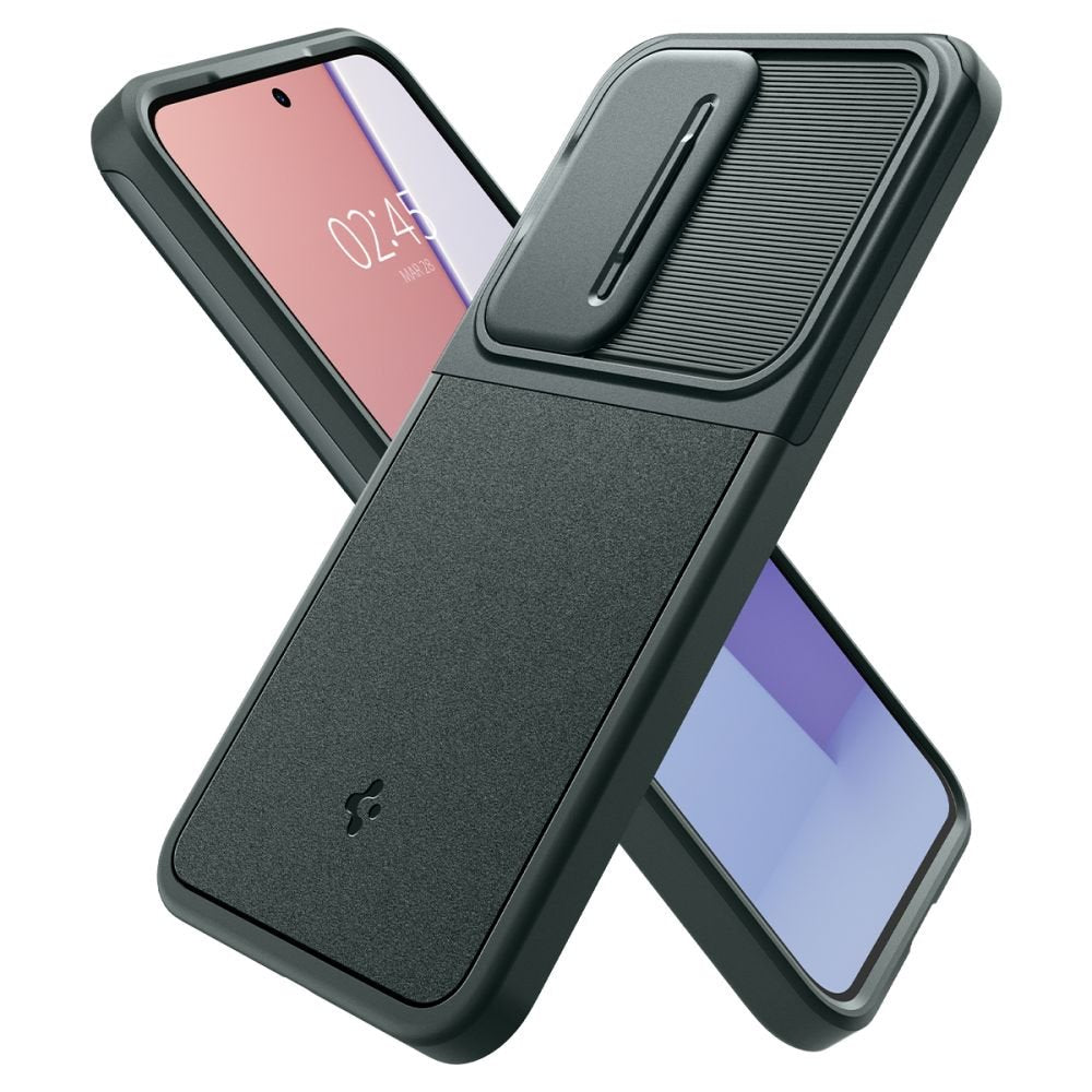 Spigen Samsung Galaxy S24 Optik Armor Θήκη Σιλικόνης με Κάλυμμα για την Κάμερα - Abyss Green