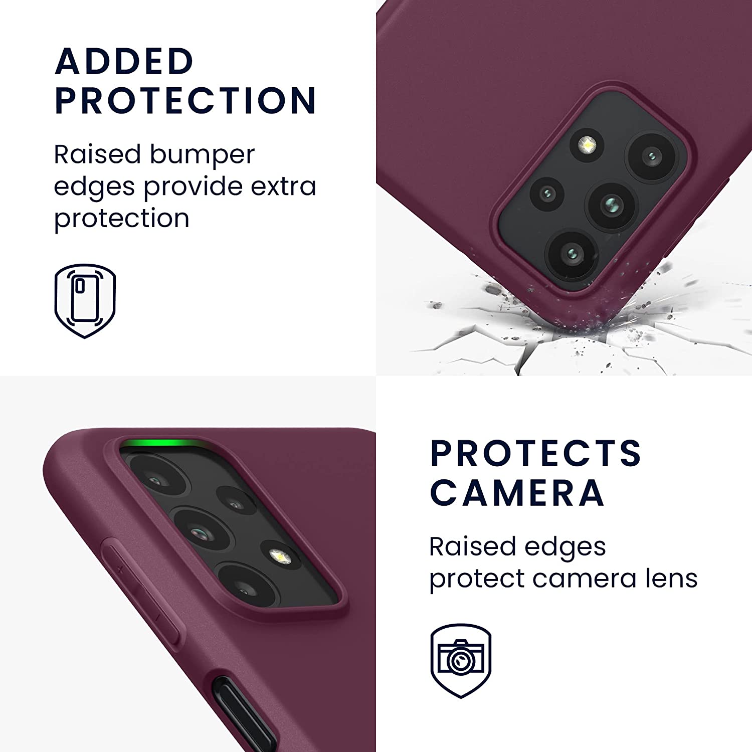 KW Samsung Galaxy A23 5G Θήκη Σιλικόνης TPU - Bordeaux Purple - 57804.187