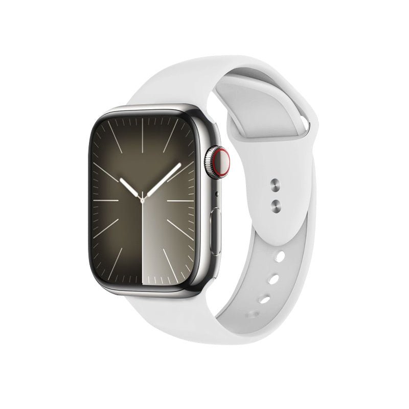 Crong Λουράκι Apple Watch 2/3/4/5/6/7/8/9/10/11 - SE (1/2/3) - 38/40/41/42mm Σιλικόνης - Liquid Strap - White
