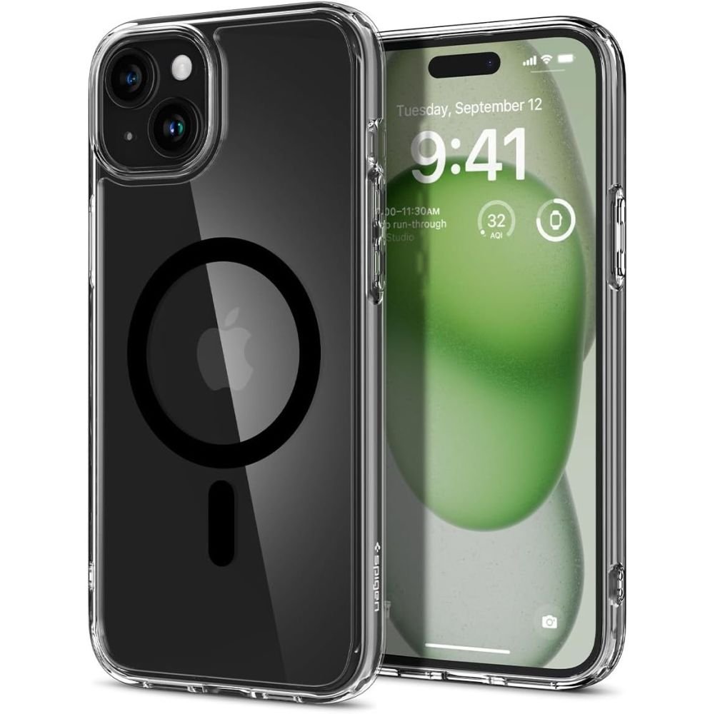 Spigen iPhone 15 Plus Ultra Hybrid Mag Σκληρή Θήκη με Πλαίσιο Σιλικόνης Και MagSafe - Black